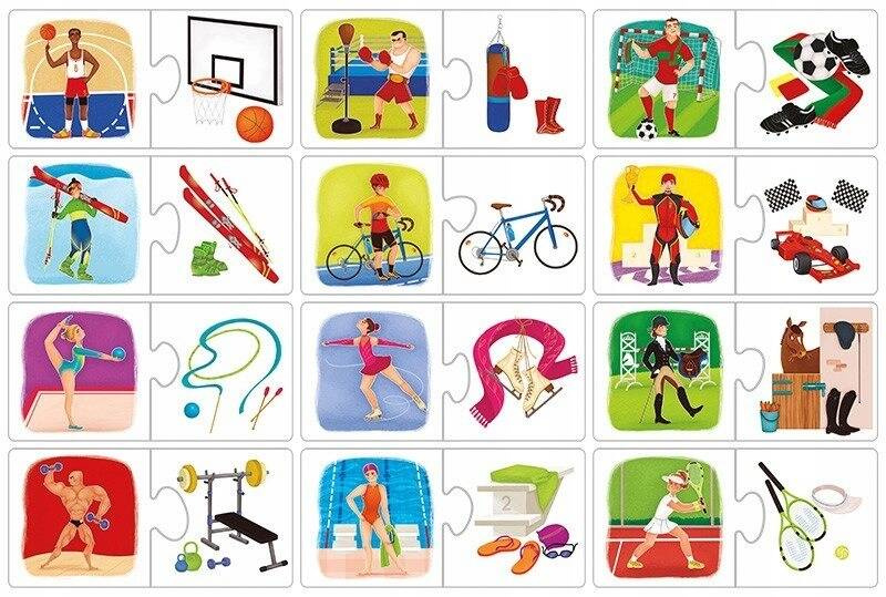 Puzzle Edukacyjne Sport i Atrybuty 24SZT. 3+ Kukuryku 07776_2