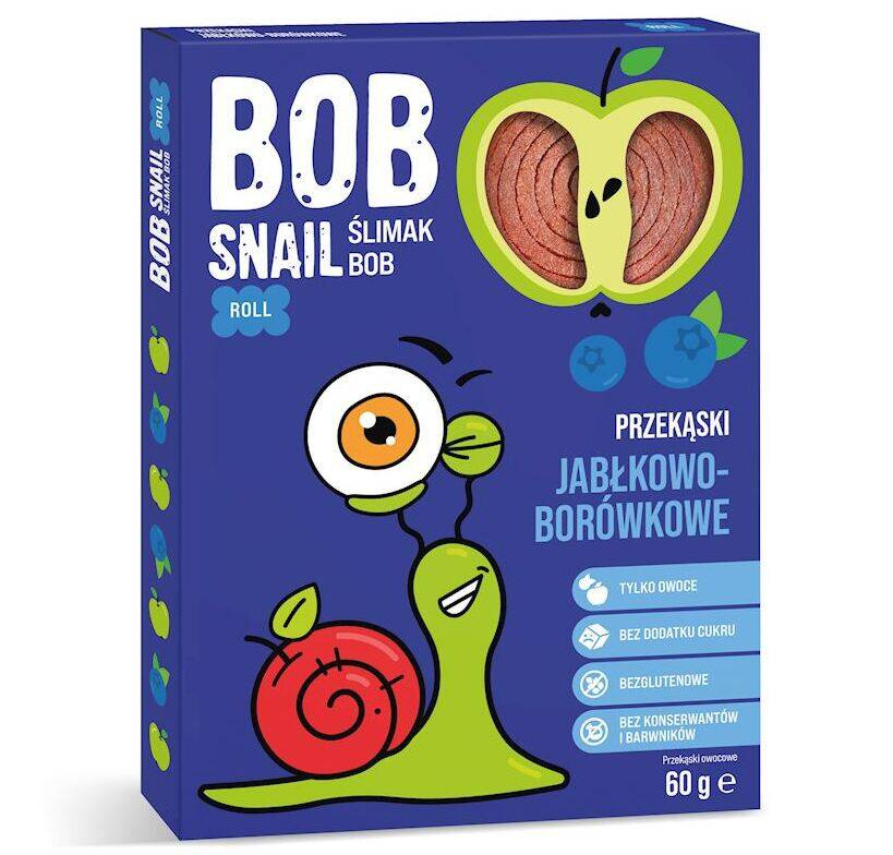 Przekąska Jabłko Borówka Bez Cukrów 60g BOB SNAIL_1