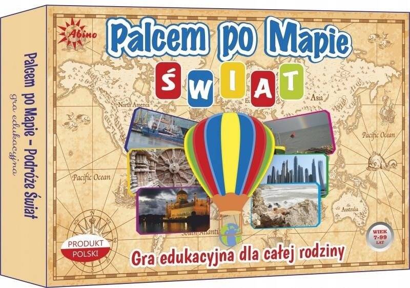 Palcem Po Mapie Świat Geograficzna Gra Edukacyjna Zręcznościowa 7+ Abino_1