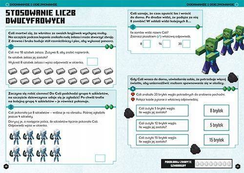 Minecraft Matematyka Megazadania D. Lipscombe B. Thompson 7+ HarperKids_4