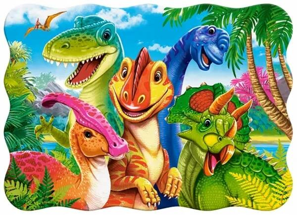 Puzzle 30 Układanka Selfie DINOZAURY Gady Dinosaurs 4+ Castorland_1