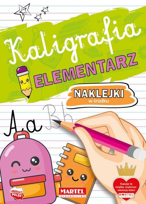 Kaligrafia Elementarz Z Naklejkami Nauka Pisania 3+ Martel_1