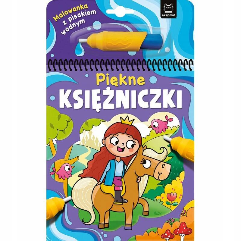 Malowanka Z Pisakiem Wodnym Piękne Księżniczki Kolorowanka 0+ Aksjomat 4020_1