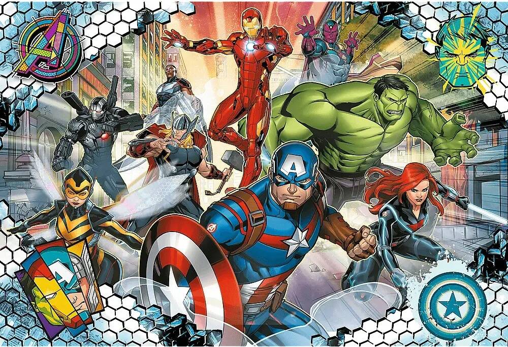 Puzzle 100 Układanka AVENGERS Iron Man Hulk THOR MARVEL 5+ Trefl 16454_1