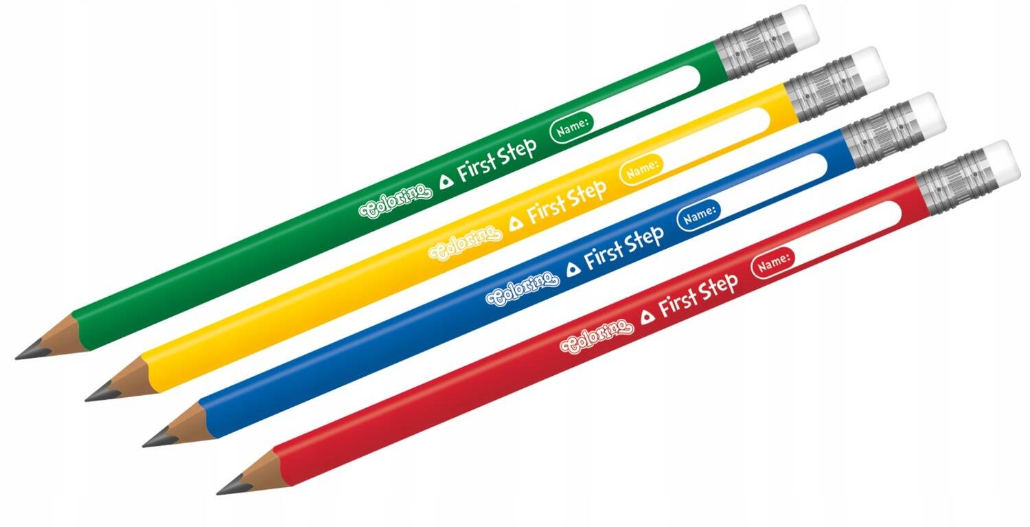 Ołówek Do Nauki Pisania Gruby Trójkątny Z Gumką Colorino 55888_2