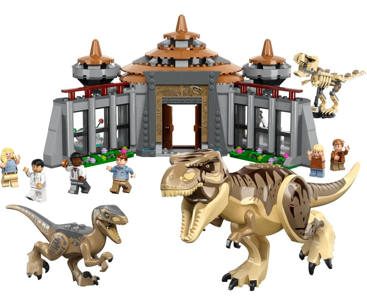 LEGO Jurassic World Centrum odwiedzających atak tyranozaura i raptora 76961_1
