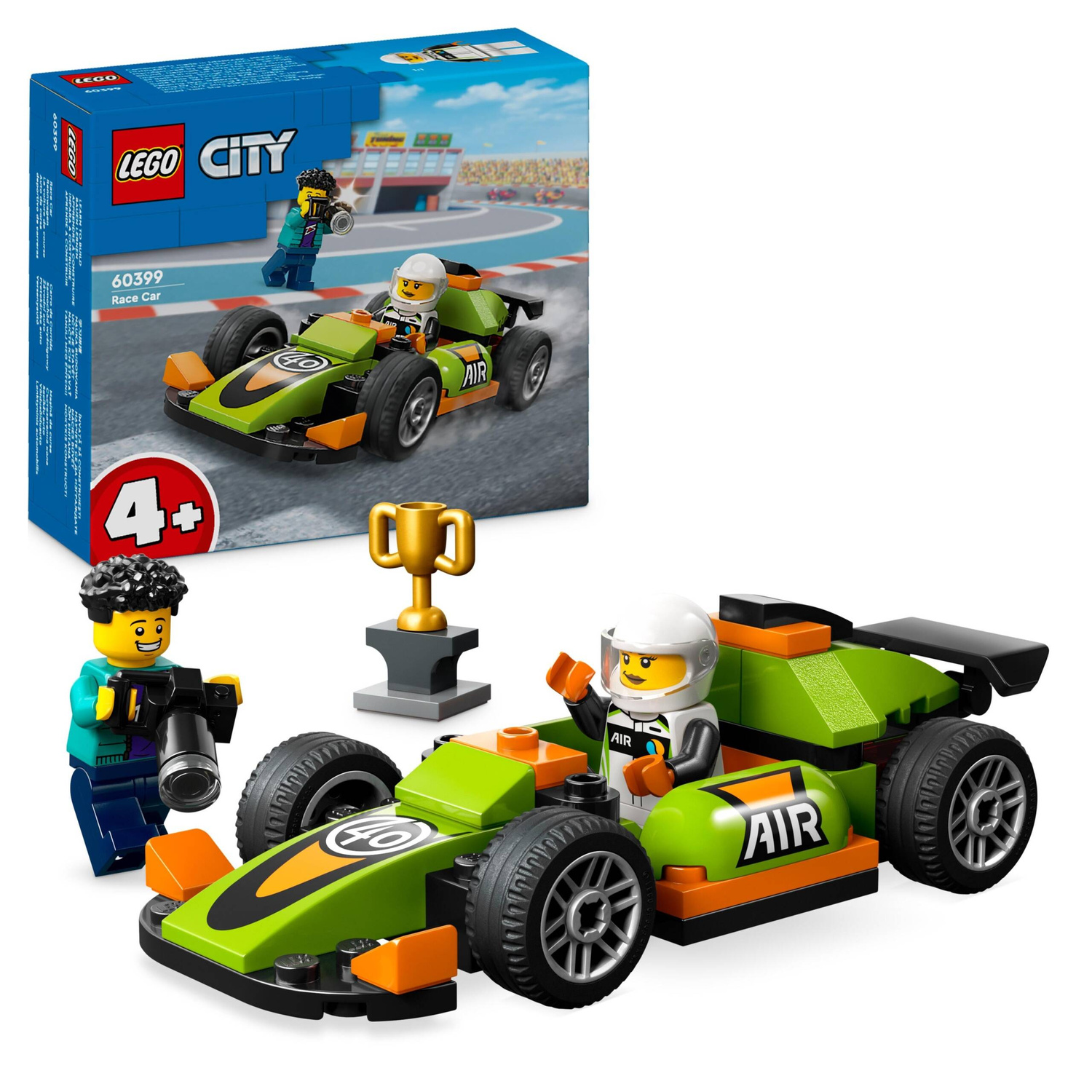 LEGO City Zielony Samochód Wyścigowy 56 el. 4+ 60399_1