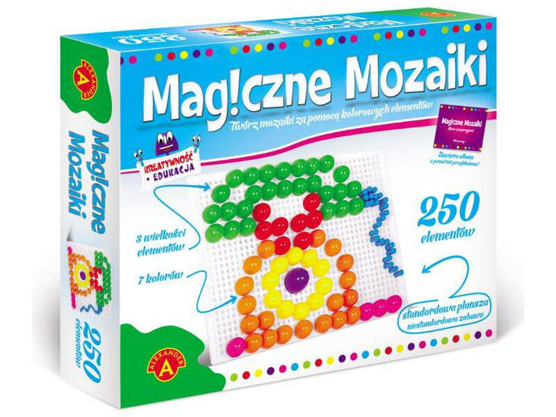 Magiczne Mozaiki 250 EL. Kreatywność i Edukacja Wpinanka 4+ Alexander 0662_1