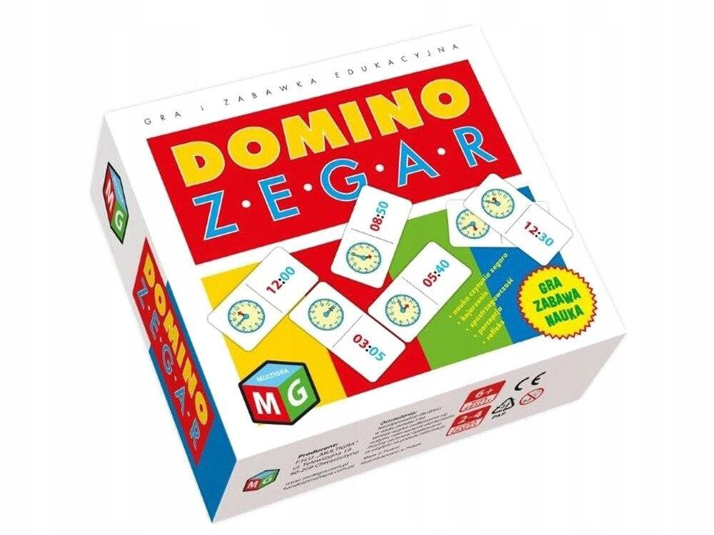 Domino Zegar Gra Edukacyjna 6+ Multigra_2