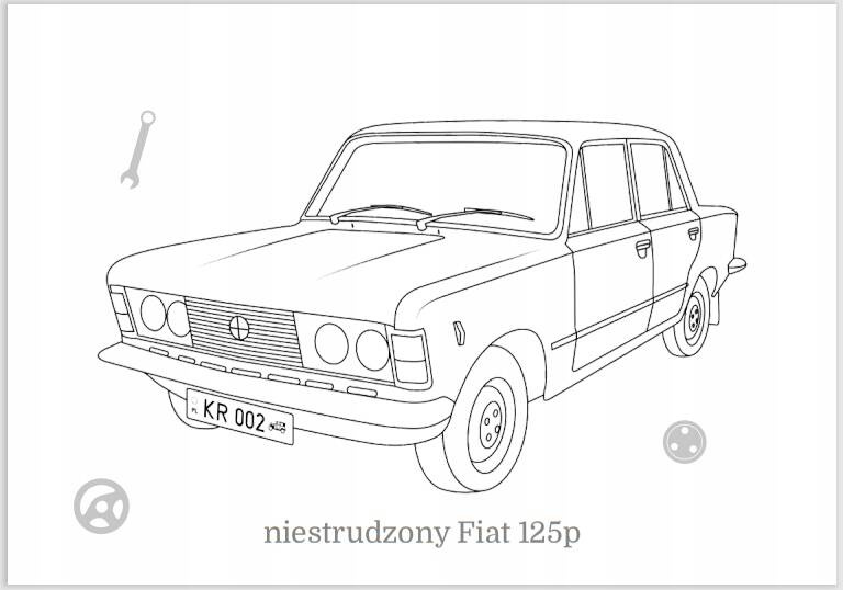 Kolorowanka Maluszkowe Malowanie Polskie Samochody 2+ Skrzat_4