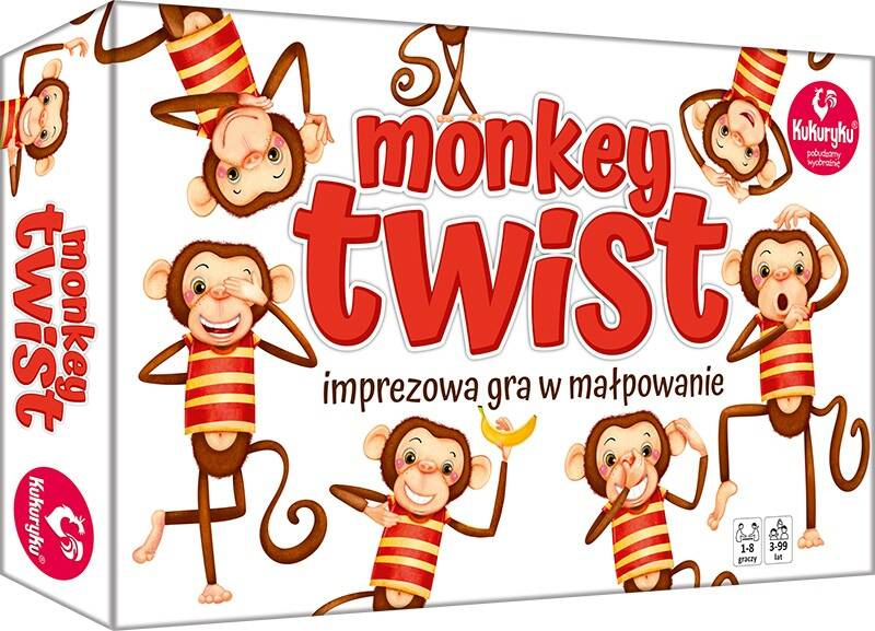 Gra Imprezowa Monkey Twist Małpowanie Ruchowa Naśladowanie 3+ Kukuryku_1