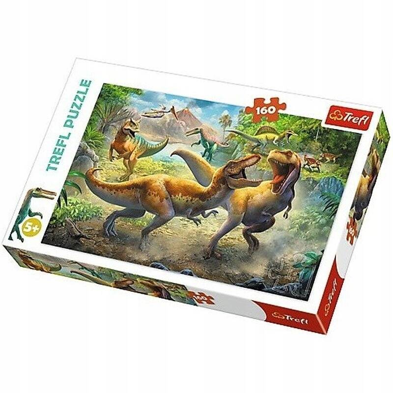 Trefl puzzle 160el Walczące Tyranozaury 15360_2