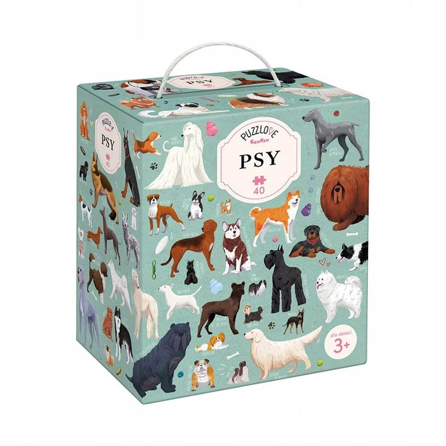 Puzzle 40 Układanka PuzzLove Zwierzaki PSY Rasy Pieski Obraz 3+ CzuCzu_4