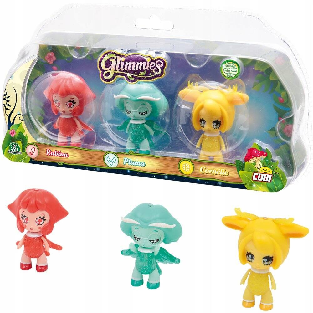 Świecąca Laleczka GLIMMIES Świecąca 3 Figurki 3+ Cobi_1