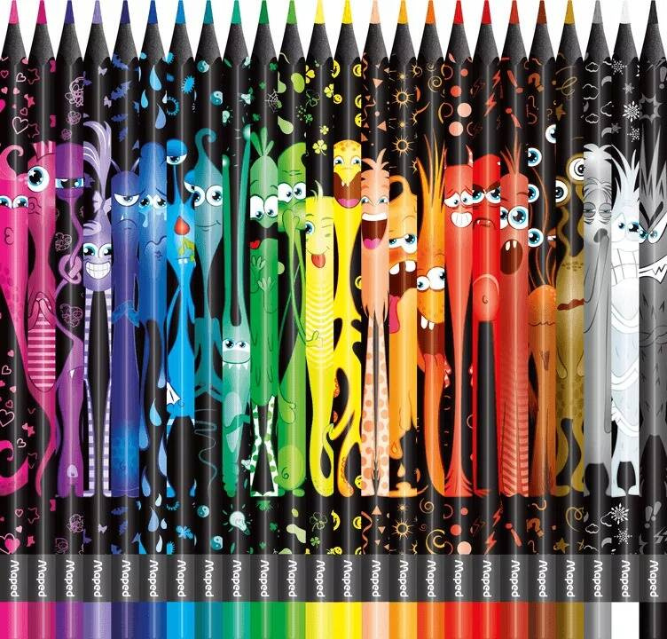 Kredki Ołówkowe Trójkątne Color'Peps Monster 24 Kolory 4+ Maped_3