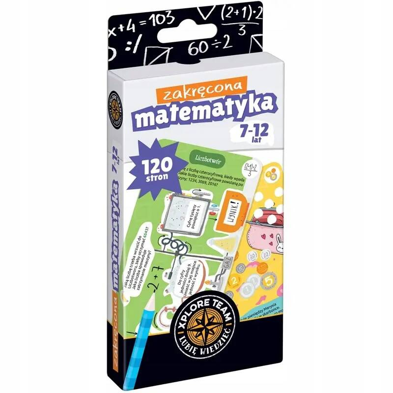 Zakręcona Matematyka Edukacyjna Książeczka Xplore Team 120str CzuCzu_1