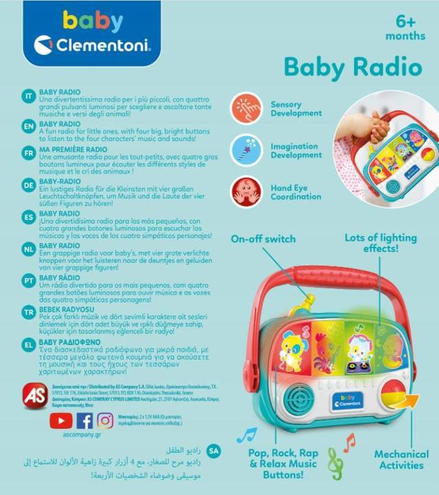 Interaktywne Baby Radio Dla Dzieci Światło Dźwięk 6M+ Clementoni_5