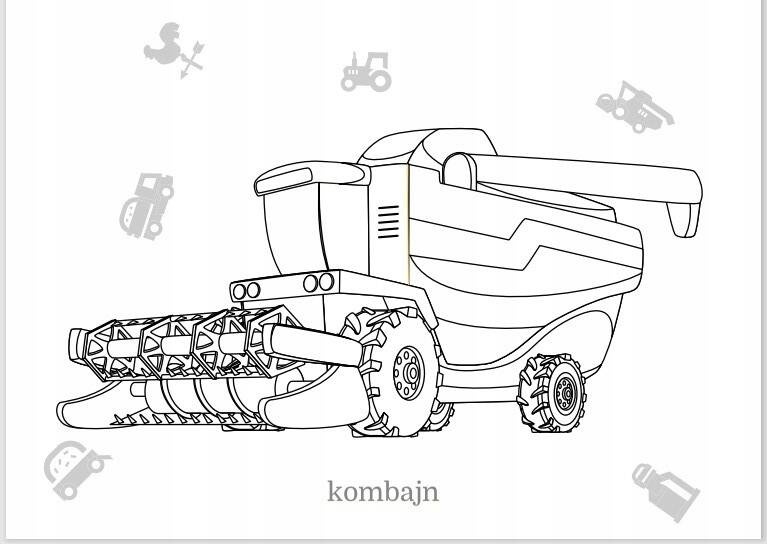 Kolorowanka Maluszkowe Malowanie Pojazdy Na Wsi 2+ Skrzat_6
