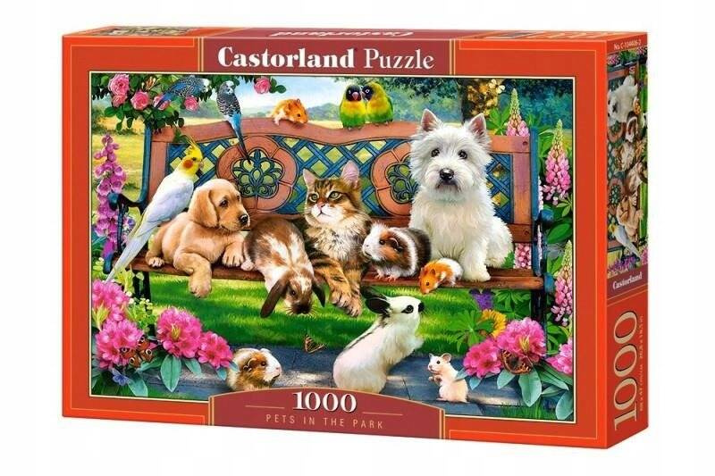 PUZZLE ZWIERZĘTA DOMOWE KWIATY 9+ 1000 EL CASTOR_2