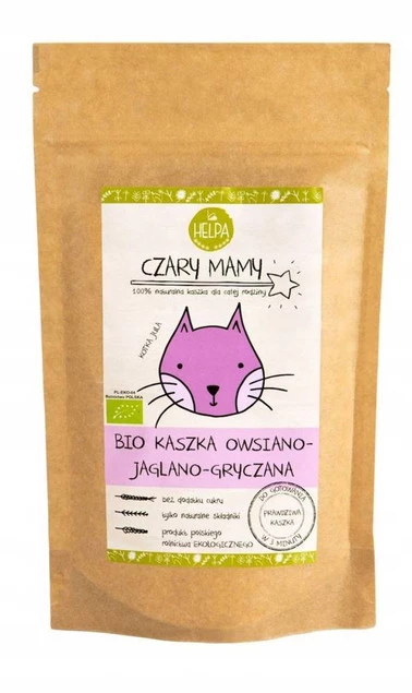 HELPA Ekologiczna Kaszka Dla Dzieci Bio Owsiano - Jaglano - Gryczana 200g_1