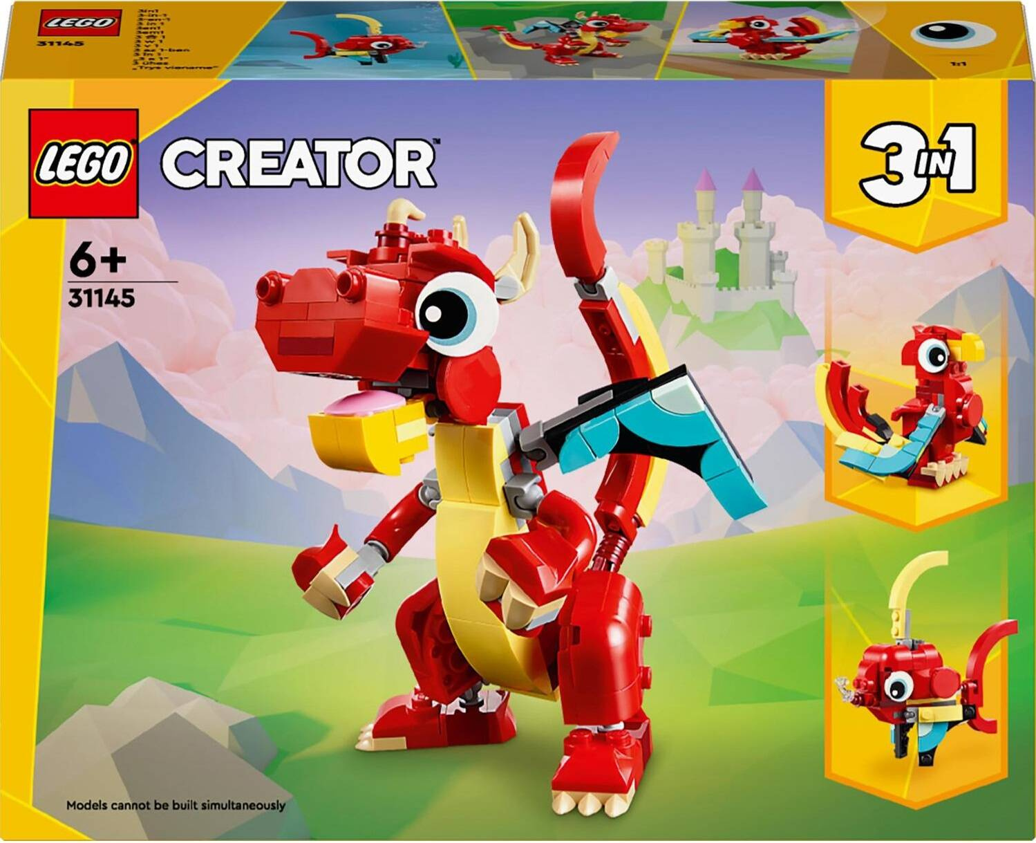 LEGO Creator 3w1 Czerwony Smok 149el. 6+ 31145_10