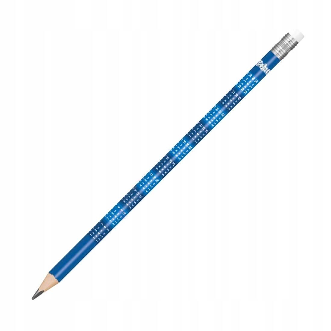 Ołówek Szkolny Z Tabliczką Mnożenia i Gumką Biurowy B Colorino 66143_5