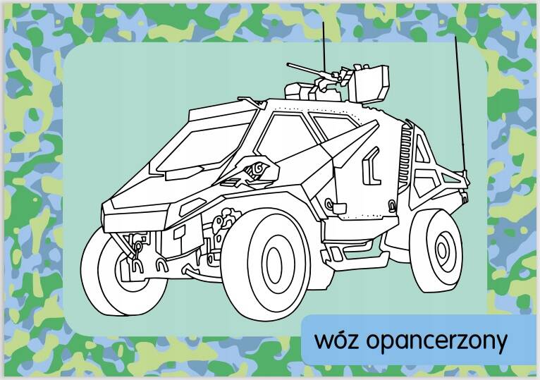 Kolorowanka Z Tatuażami Pojazdy Wojskowe 3+ Skrzat_4