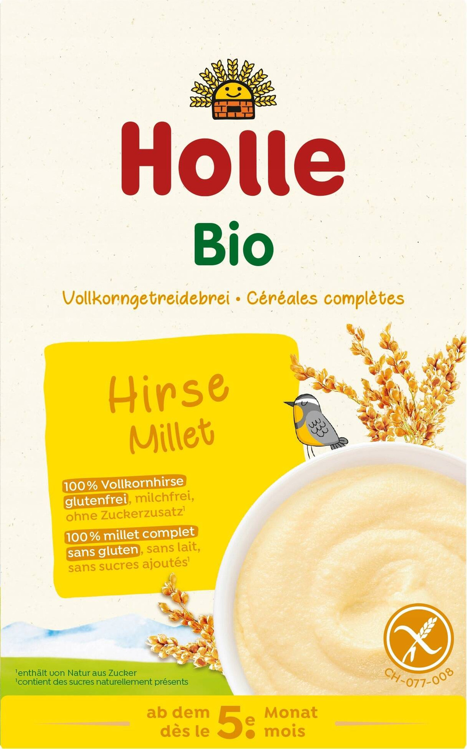 HOLLE BIO Kaszka Jaglana Pełnoziarnista Bezmleczna Bez Glutenu 250g 5M+_2