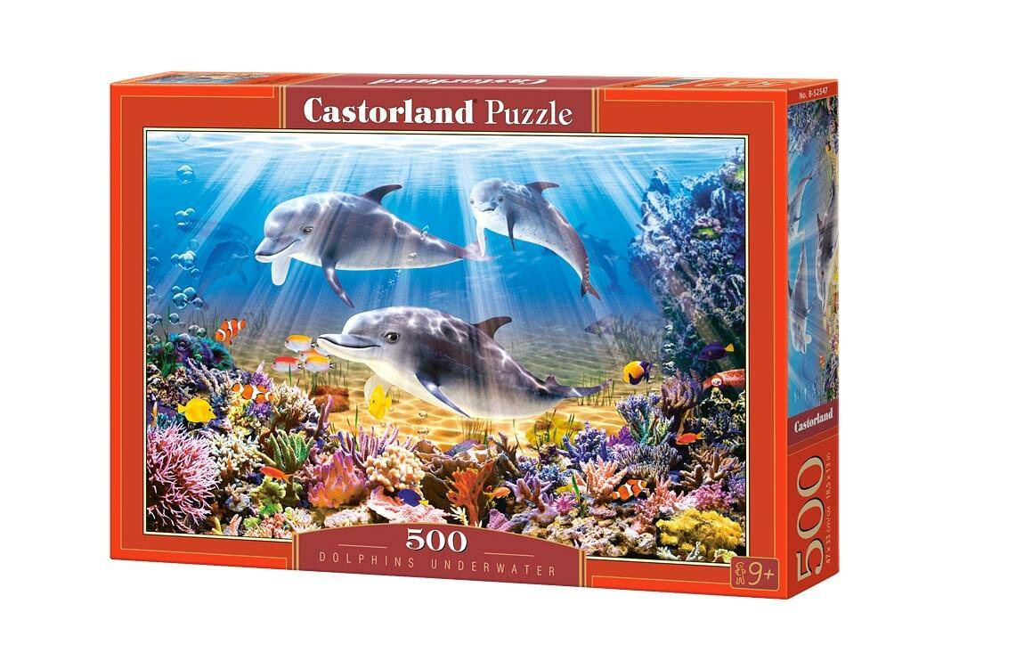 Puzzle 500 Układanka DELFINY Pod Wodą Ocean Morze Ryby Obraz 9+ Castorland_2