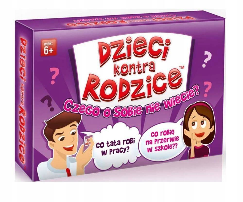 Dzieci Kontra Rodzice Czego O Sobie Nie Wiecie? Gra Rodzinna 6+ Kangur_1