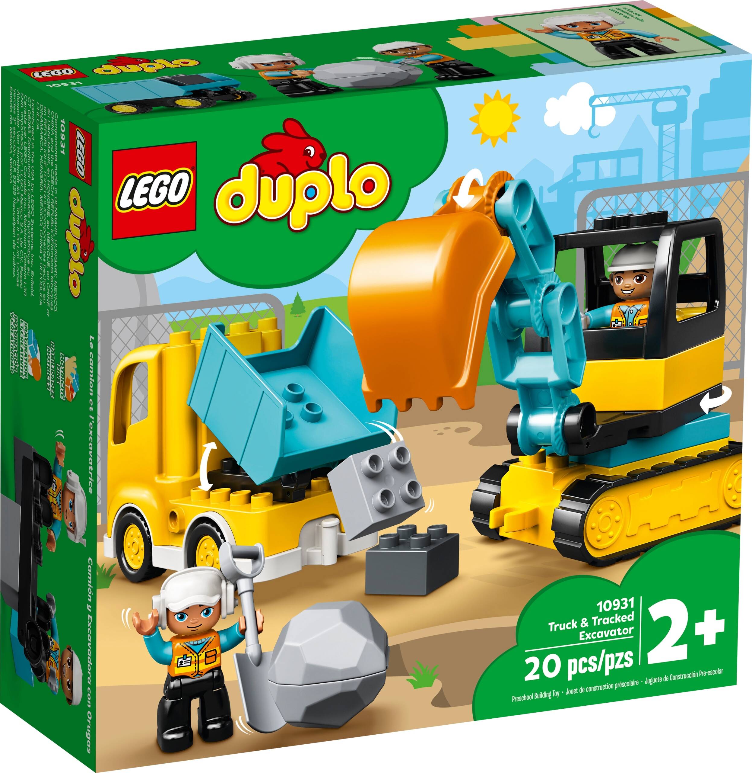 LEGO Duplo Ciężarówka i Koparka Gąsienicowa 20el. 2+ 10931_1