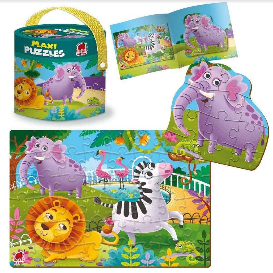 Puzzle Maxi 2w1 48 el. Układanka ZOO Tekturowe 3+ Roter Kafer_1