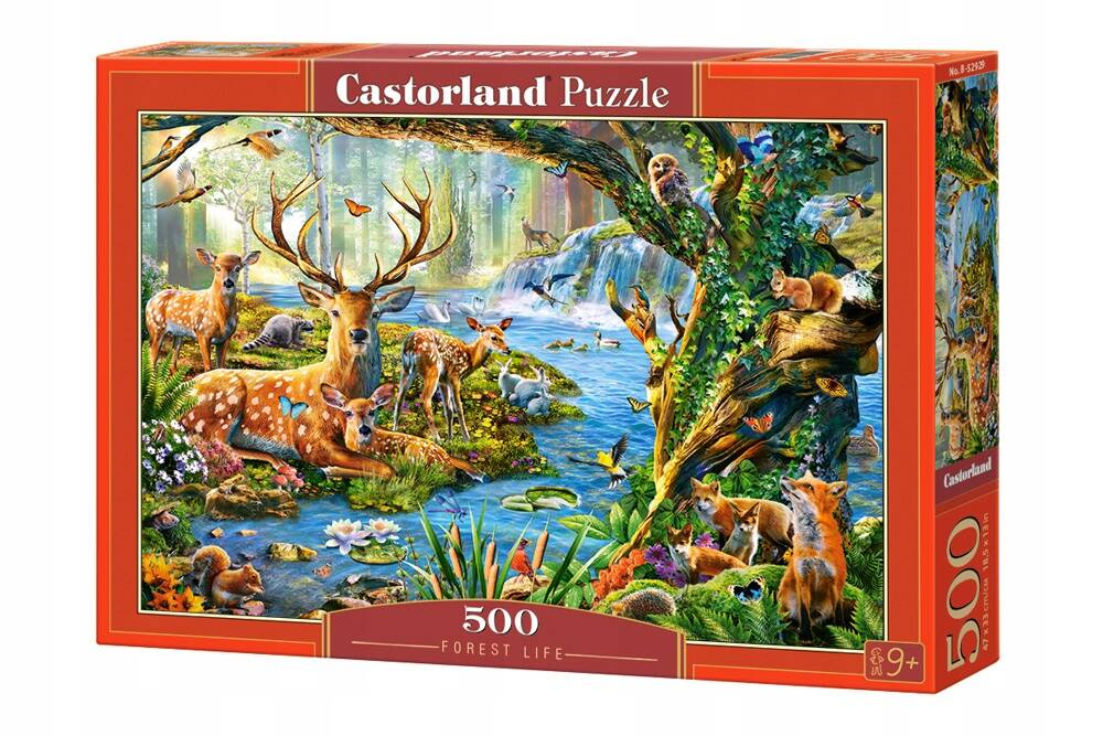 Puzzle 500 Układanka Las JELEŃ Jelonki Krajobraz Natura Obraz 8+ Castorland_2