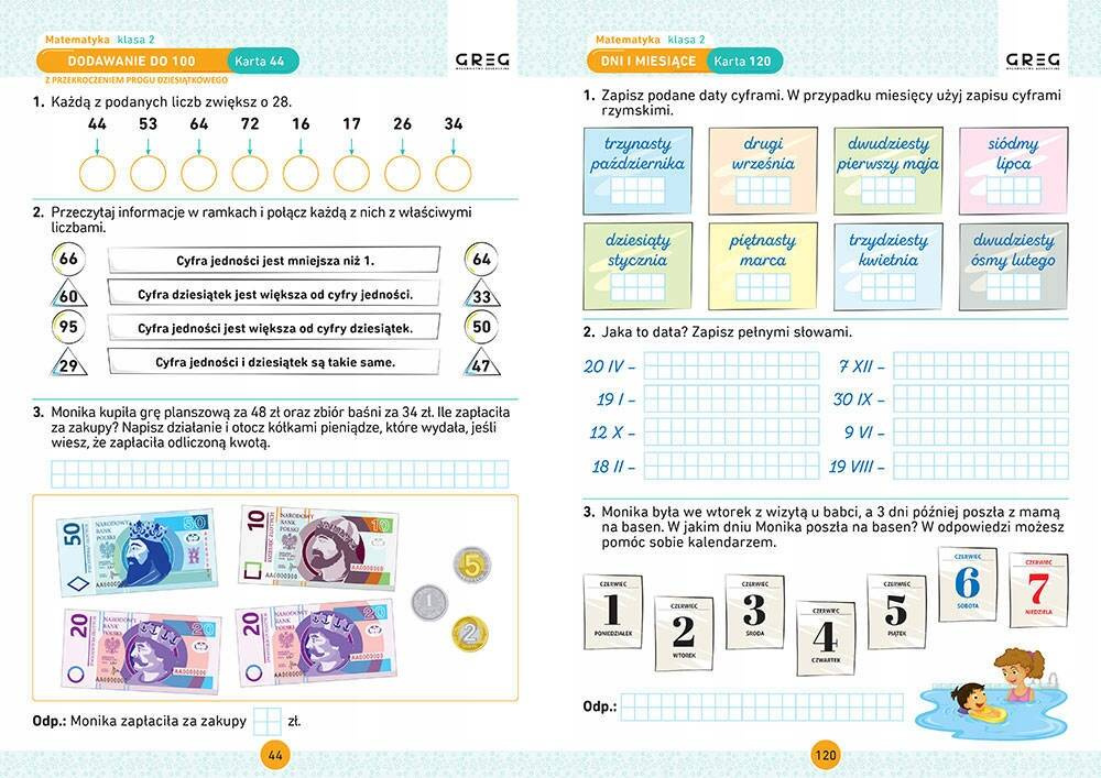 Matematyka Karty Pracy W Szkole I W Domu Klasa 2 SP Greg_2