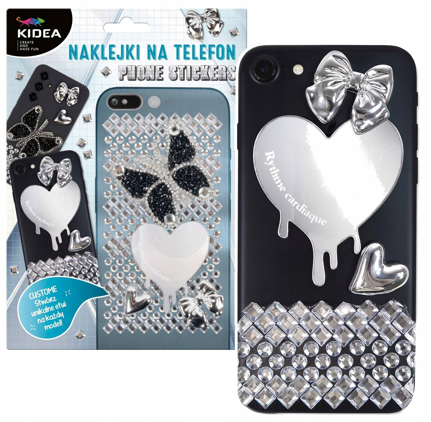 Naklejki Na TELEFON Wypukłe Puffy BLING BLING Kidea_1