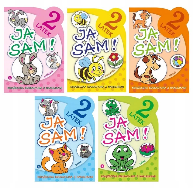 JA SAM 2-Latek PAKIET 5 Książeczek Edukacyjnych Z Naklejkami 2+ Skrzat_1