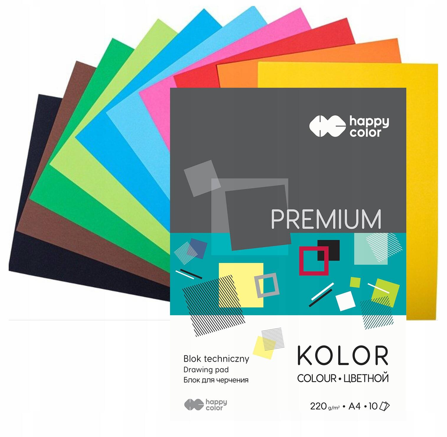 Blok Techniczny A4 10 Kartek 22G Premium Happy Color_1