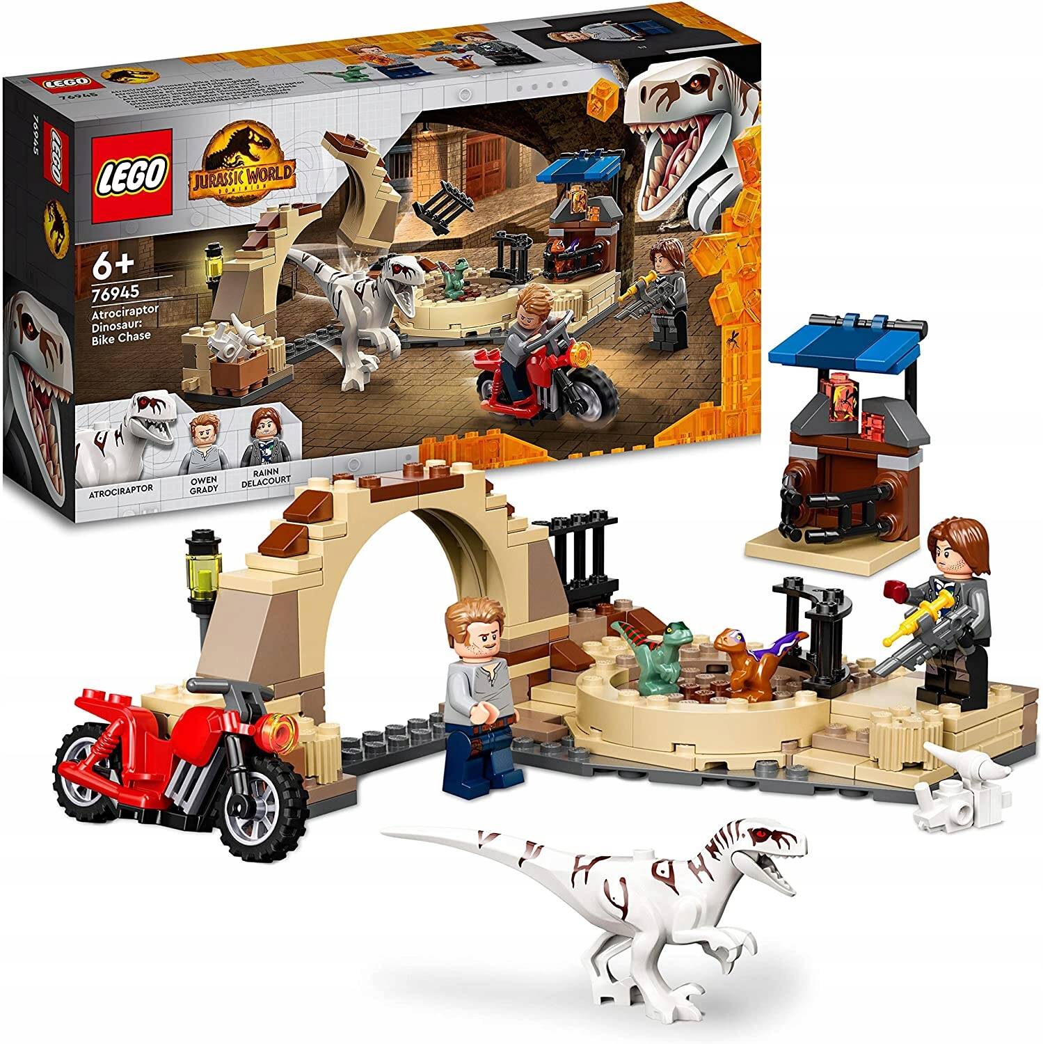 LEGO Jurassic World Atrociraptor Pościg Na Motocyklu 169 6+ 76945_1