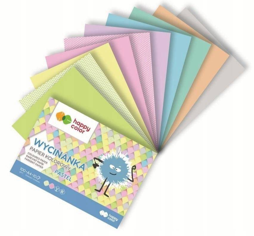 Blok Wycinanka PASTEL Pastelowy A5 10 Kartek 100g Happy Color_1