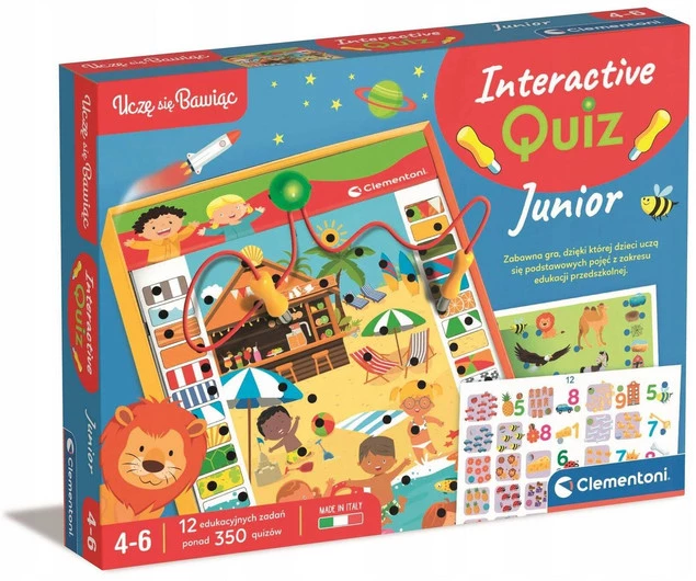 Interaktywny Quiz Junior Gra Edukacyjna Uczę Się Bawiąc 4-6 Lat Clementoni_1
