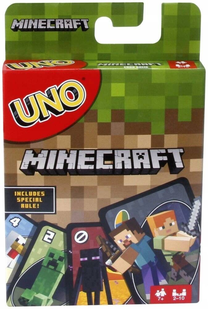 UNO MINECRAFT Karty Do Gry Gra Karciana 7+ Mattel_6