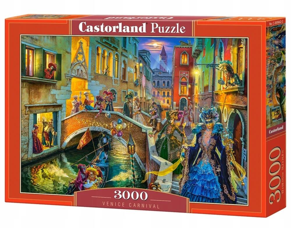 Puzzle 3000 Układanka Wenecja KARNAWAŁ Bal Maski Widok 9+ Castorland_2