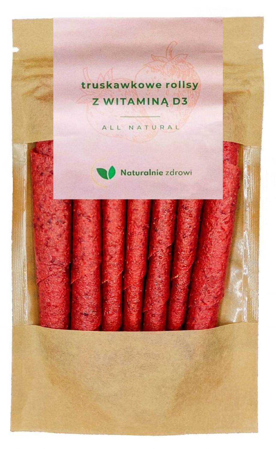 Rollsy TRUSKAWKOWE Z Witaminą D3 Naturalne 50g Naturalnie Zdrowi_2