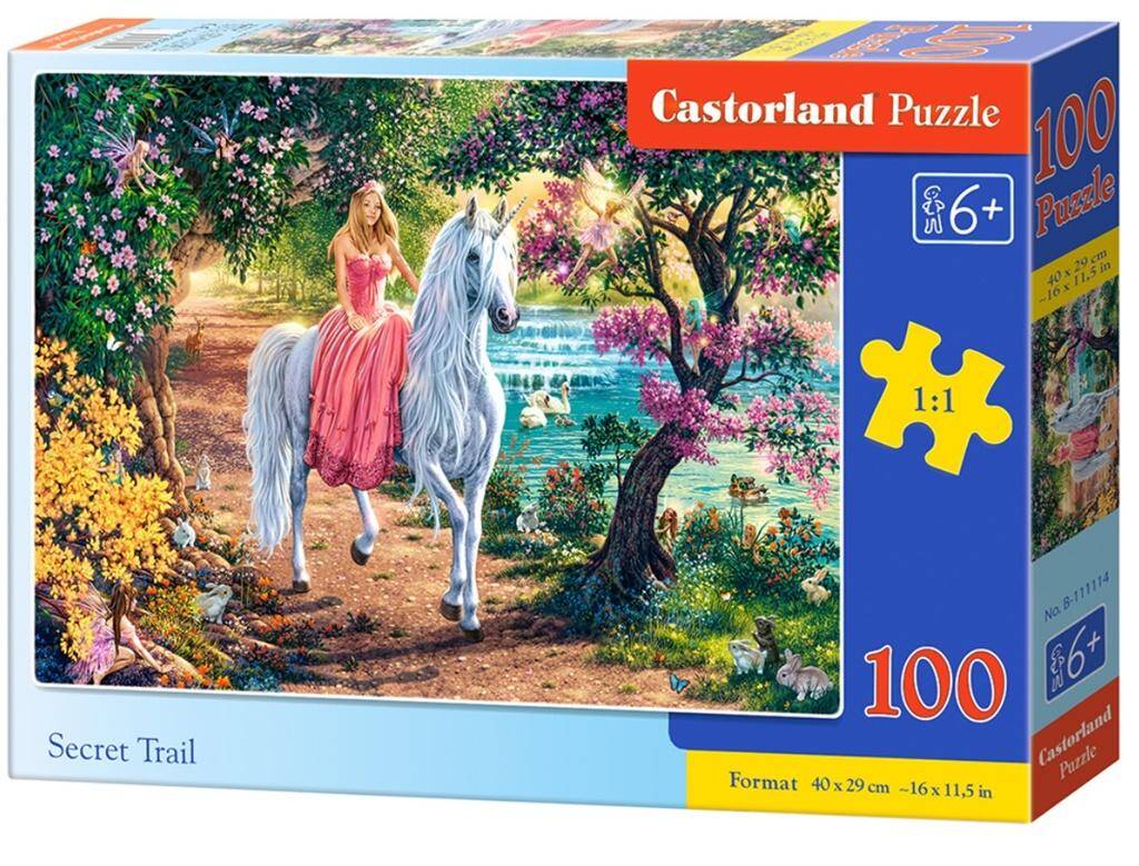 PUZZLE 100 ZWIERZĘTA KONIE KWIATY LAS 6+ CASTOR_2