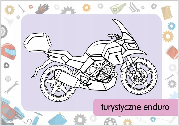 Kolorowanka Z Tatuażami Motocykle 3+ Skrzat_2