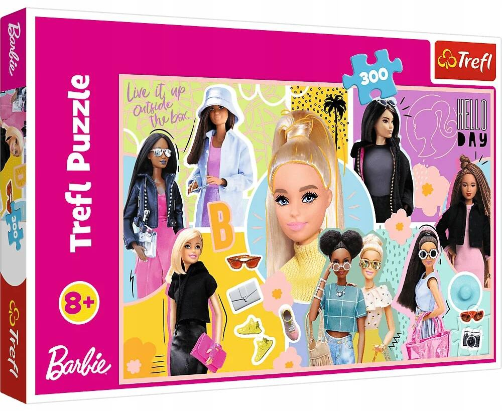 Puzzle 300 Układanka Lalki BARBIE Laleczki Różne Kolorowe Obraz 8+ Trefl_2