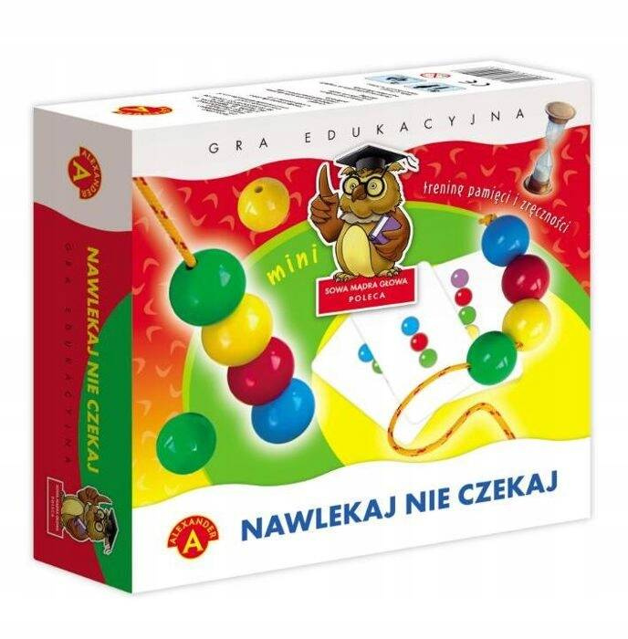 Nawlekaj, Nie Czekaj Mini Gra Edukacyjna Manualna 3+ Alexander 0413_1