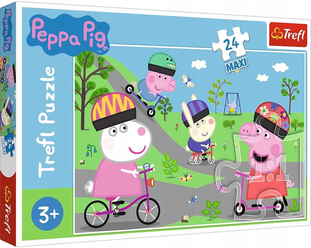 Puzzle 24 Maxi Układanka ŚWINKA PEPPA George Aktywny Dzień Przyjaciele_2