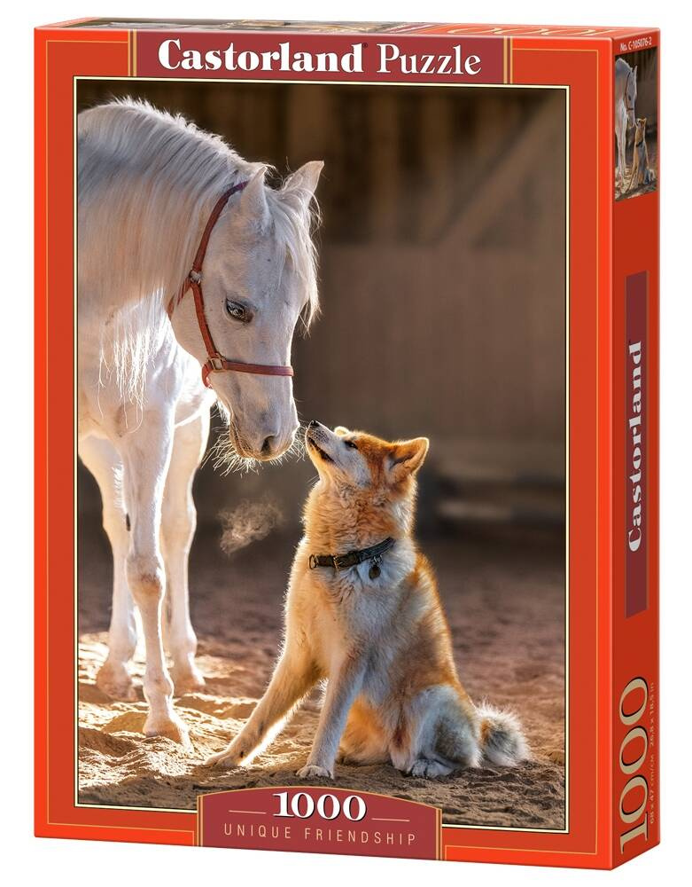 Puzzle 1000 Układanka Przyjaźń PIES KOŃ Piesek SHIBA Inu Konik 9+ Castor_2