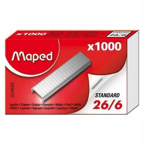 Zszywki 26/6 Galwanizowane Ostre 1000 Sztuk Maped_1